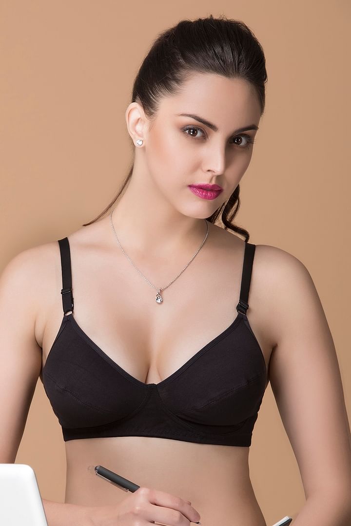 Buy Cotton Rich Non-Padded Non-Wired Polka Print Front Open Bra Online  India, Best Prices, COD - Clovia - BR1770P01