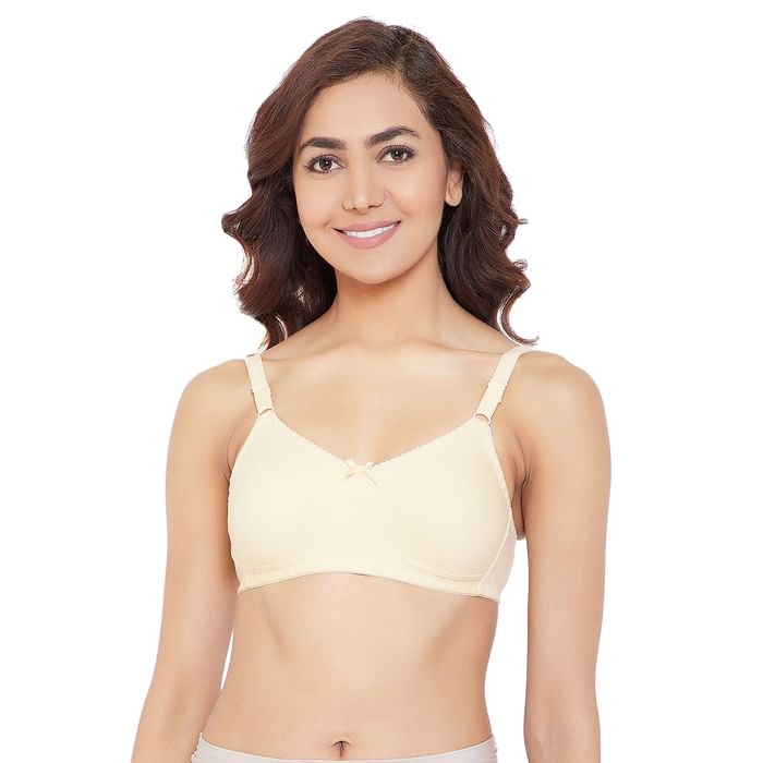 

Clovia Non-Padded Non-Wired Full Cup T-shirt Bra in Nude Colour - Cotton Rich - BR1671B24