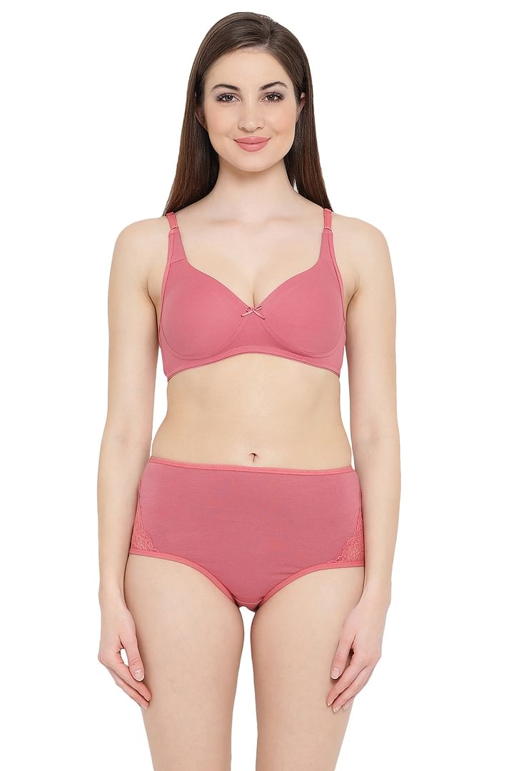 Plain Non-Padded Satin Bra Panty Set, For Inner Wear, Size: 32B at