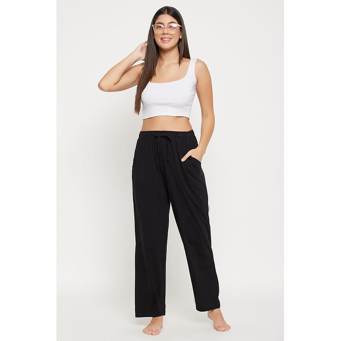 

Clovia Cotton Rich Pyjama In Black - LB0173P13