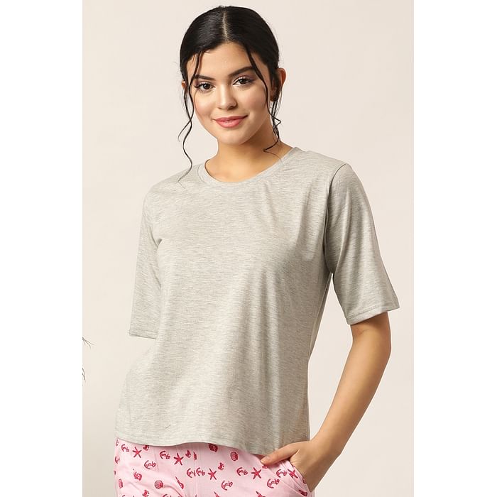Clovia - Clovia Cotton Rich Sleep T-Shirt – LT0123P01