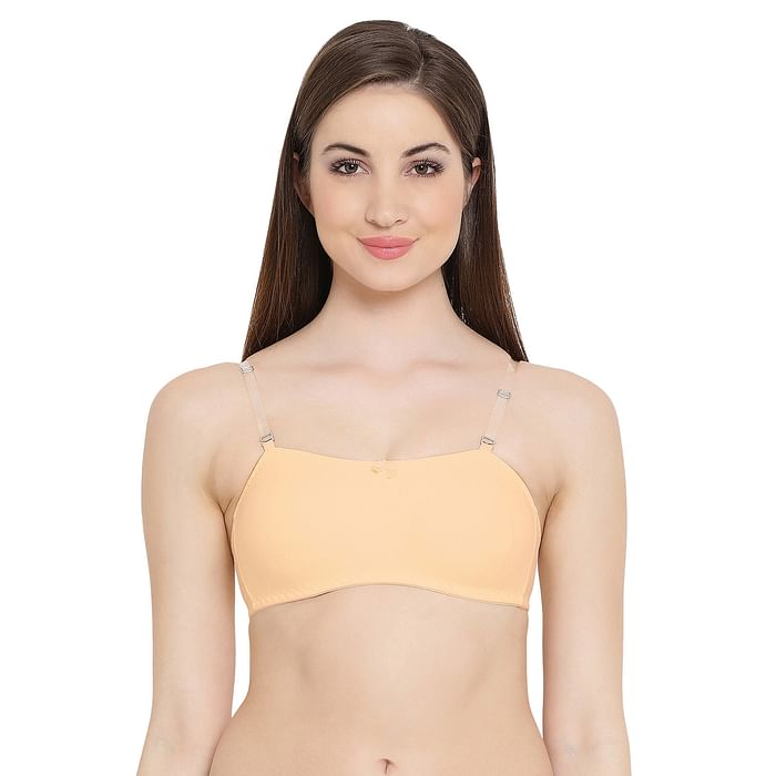 

Clovia Strapless Tube Bra With Detachable Straps in Nude Colour- Cotton Rich - BR0377P24