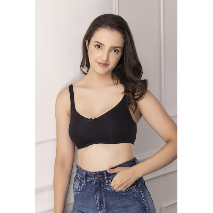 

Clovia Amante- Elegant Concealer Non-Padded & Non-Wired Bra - BR2970113, Black