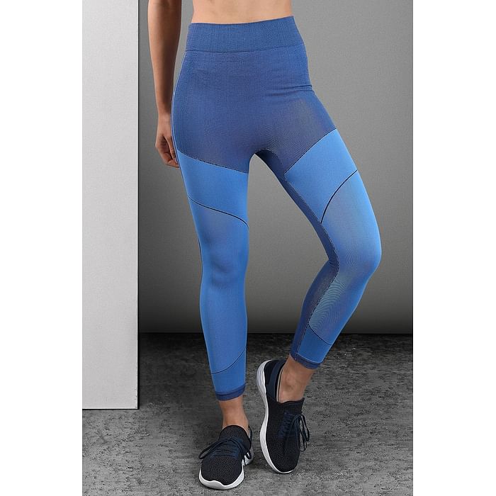 

Clovia Gym/Sports Activewear Tights in Blue - AT0106P08, Navy