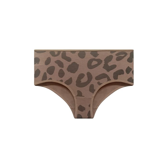 

Clovia High Waist Animal Print Hipster Panty in Nude Colour - Cotton - PN3170C24
