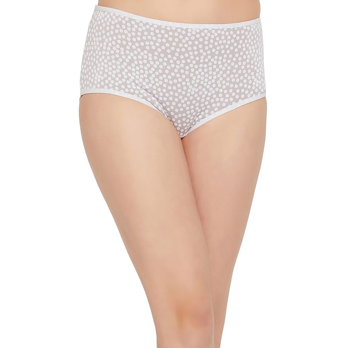 

Clovia High Waist Dot Print Hipster Panty in Lilac - Cotton - PN3221K12