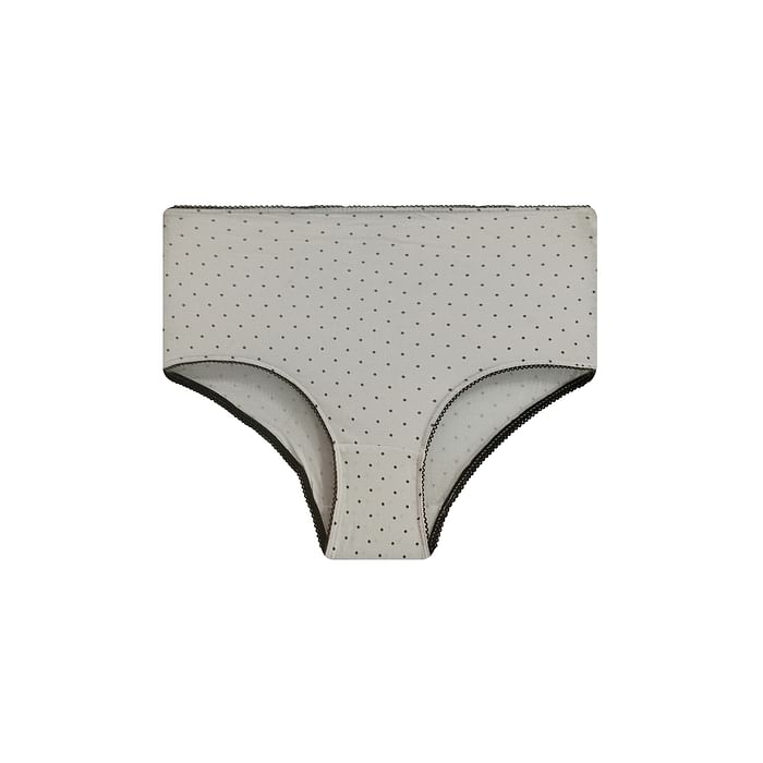 

Clovia High Waist Dot Print Hipster Panty in White - Cotton - PN3015I18