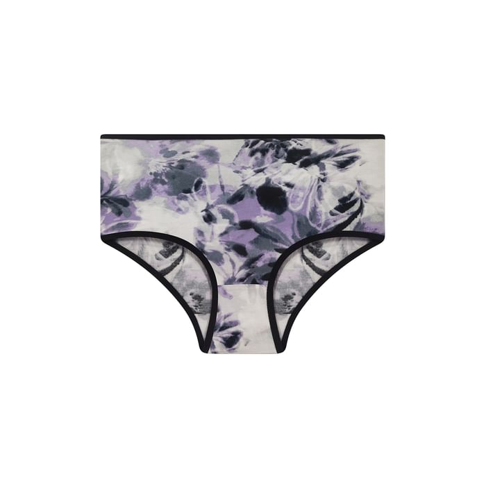 

Clovia High Waist Floral Print Hipster Panty in Lavender - Cotton - PN3170M12