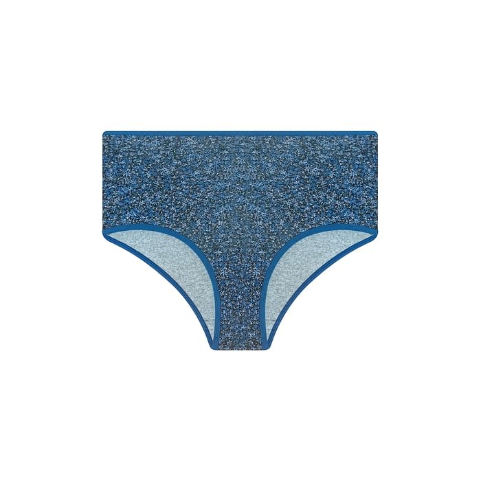 

Clovia High Waist Floral Print Hipster Panty in Blue - Cotton - PN3221J08, Navy