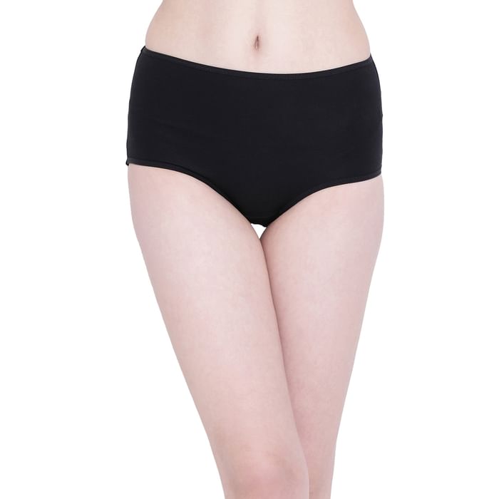 

Clovia High Waist Hipster Panty in Black- Cotton - PN2703P13