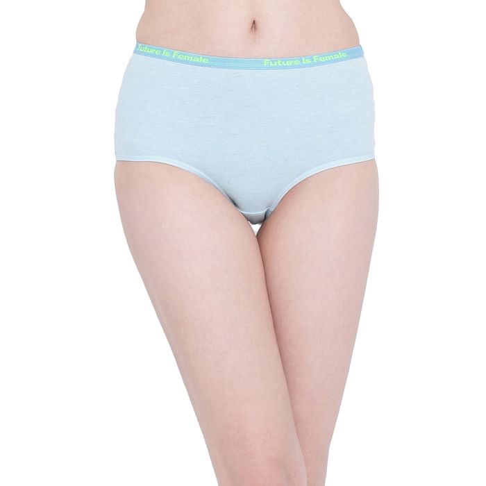 

Clovia High Waist Hipster Panty in Light Blue - Cotton - PN3313I03