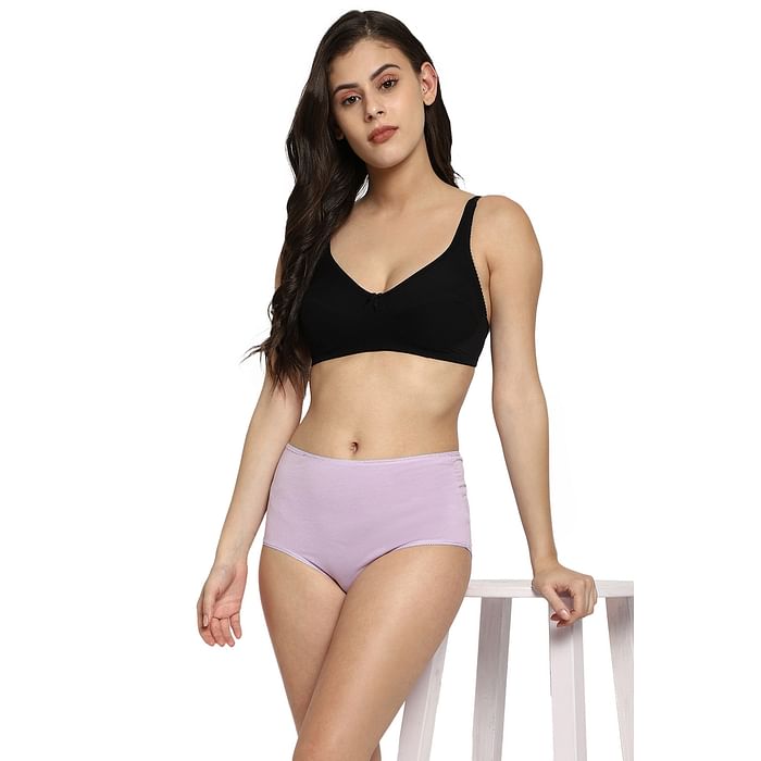 

Clovia High Waist Hipster Panty in Lilac- Cotton - PN2303P12, Lavender
