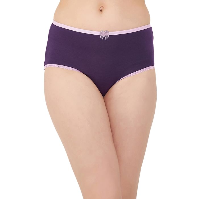 

Clovia High Waist Hipster Panty in Purple - Cotton - PN3275A15