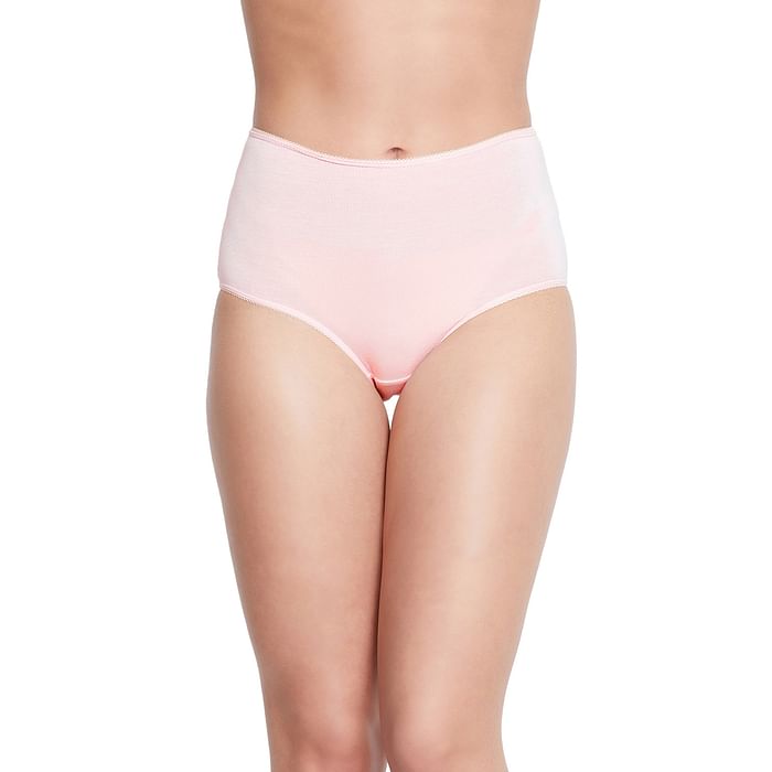 

Clovia High Waist Hipster Panty in Soft Pink - Cotton - PN2303E22, Light pink