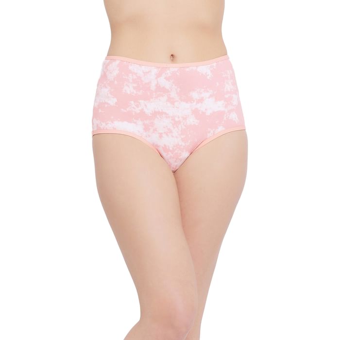 

Clovia High Waist Marble Print Hipster Panty in Light Pink - Cotton - PN3170B22