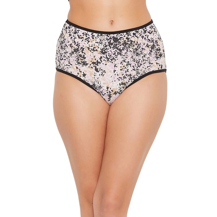 

Clovia High Waist Printed Hipster Panty in Lilac - Cotton - PN3221D12, Lavender