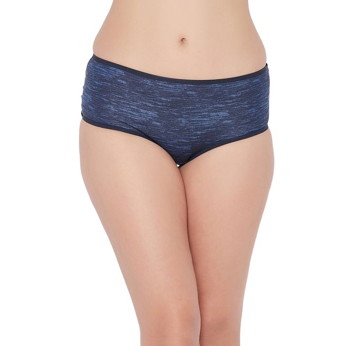 

Clovia High Waist Printed Hipster Panty in Navy - Cotton - PN2761B08