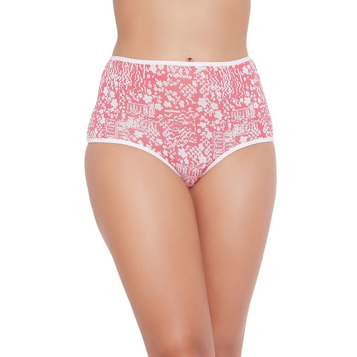 

Clovia High Waist Printed Hipster Panty in Red - Cotton - PN3170N04