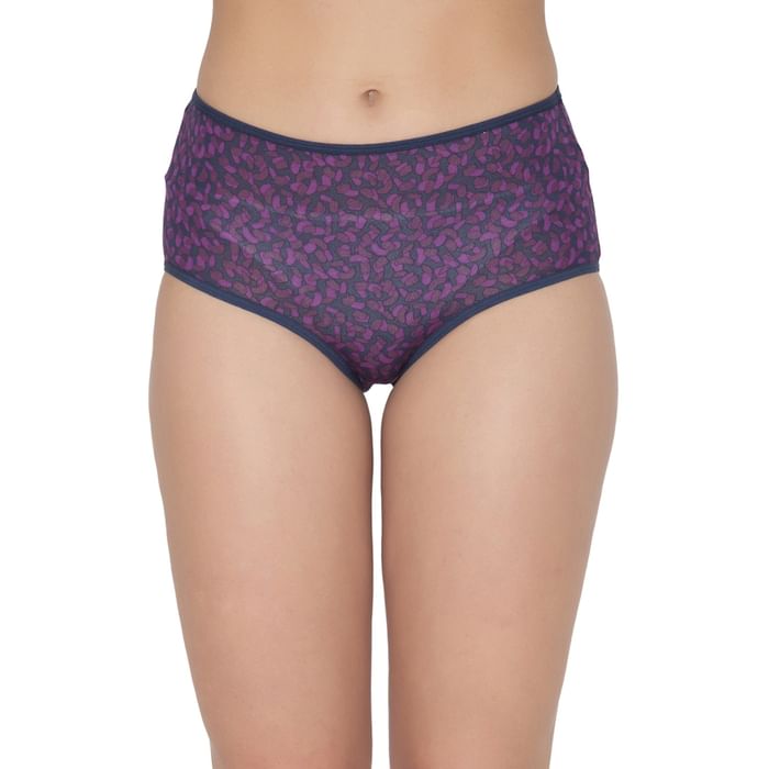 

Clovia High Waist Printed Hipster Panty in Purple - Cotton - PN3221A15