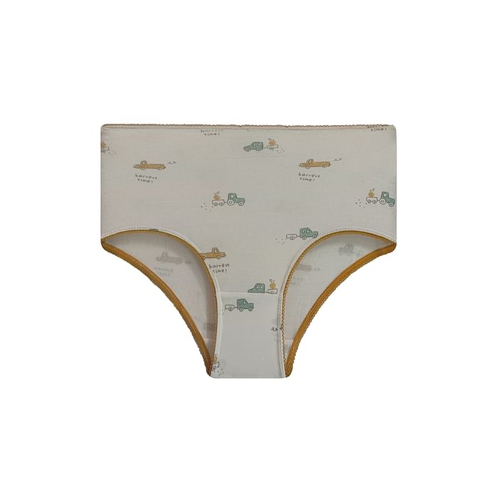 

Clovia High Waist Printed Hipster Panty in Off White - Cotton - PN3015E18