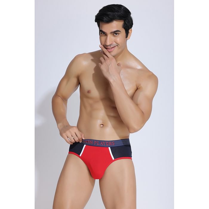 

Clovia John Players Colourblocked Brief in Navy - JBF041M08