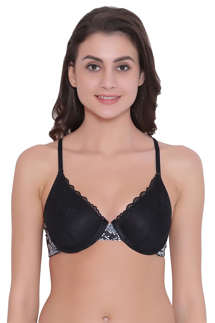 Lace Push-Up Bra With Crisscross Detail
