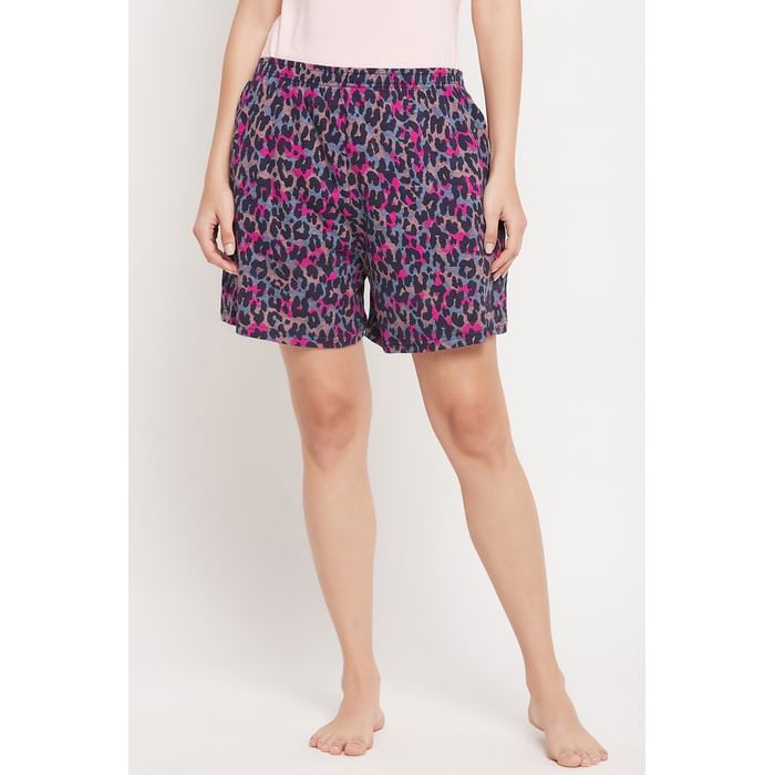 

Clovia Animal Print Boxer Shorts in Multicolour - 100% Cotton - LB0174I19