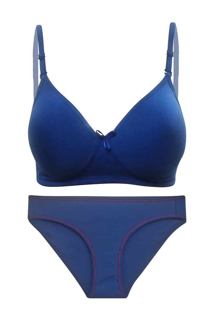 Buy Set of Cotton Push-Up Bra & Low Waist Bikini Online India, Best Prices,  COD - Clovia - BP0851R14