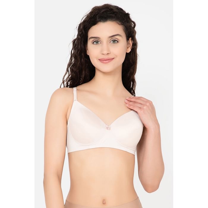 

Clovia Lightly Padded Non-Wired Full Cup Multiway T-shirt Bra in Nude Colour - BR1644P24