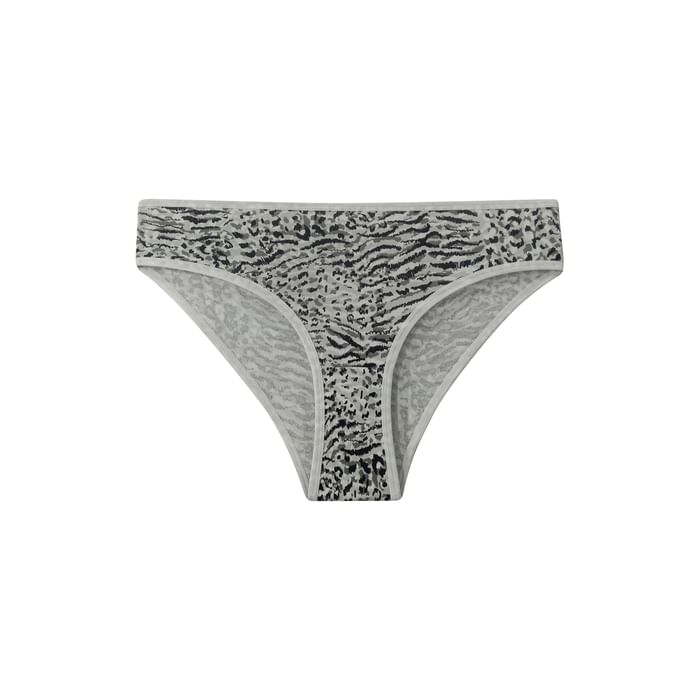 

Clovia Mid Waist Animal Print Bikini Panty in Grey - Cotton - PN3467F01, Light grey