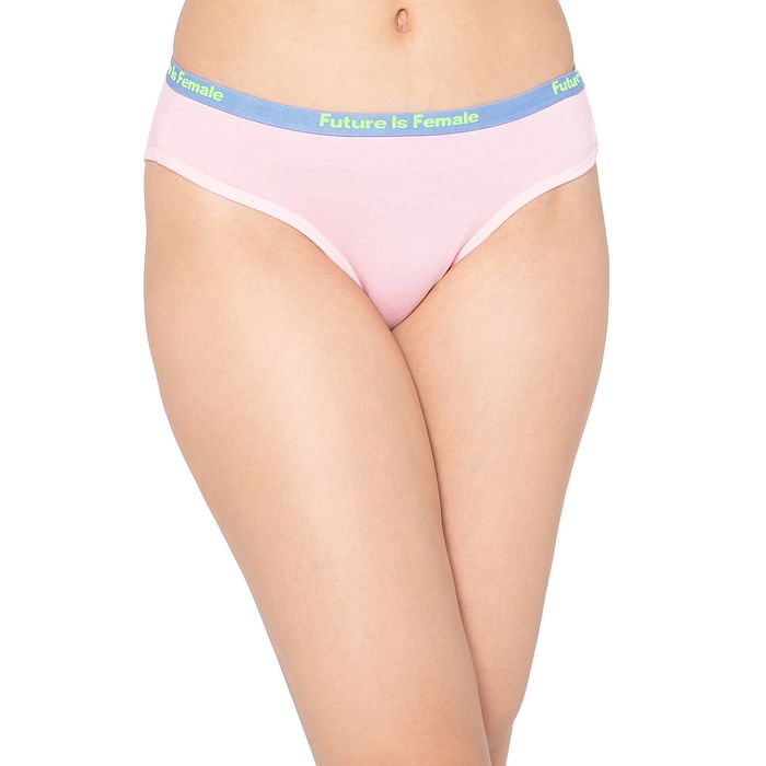 

Clovia Low Waist Bikini Panty in Baby Pink - Cotton - PN3295A22, Light pink