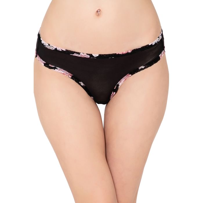 

Clovia Low Waist Bikini Panty in Black - PN3451C13