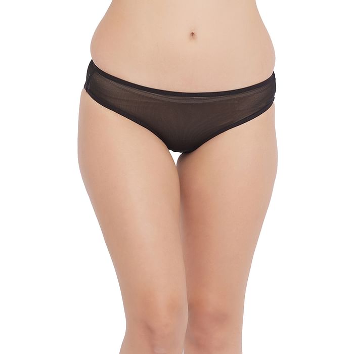 

Clovia Low Waist Bikini Panty in Black - PN5101V13