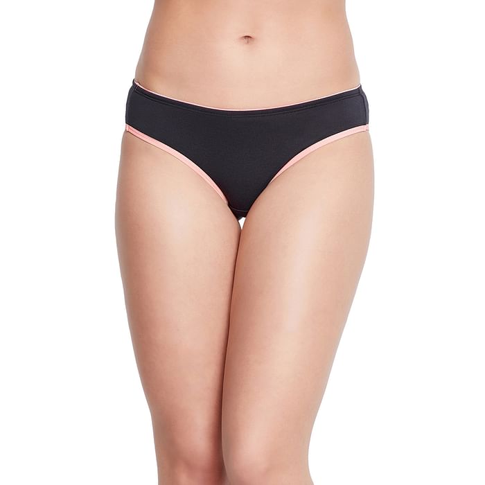 

Clovia Low Waist Bikini Panty in Black - Cotton - PN5101J13