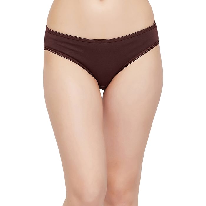 

Clovia Low Waist Bikini Panty in Brown - Cotton - PN3211A06
