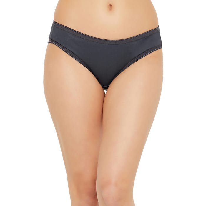 

Clovia Low Waist Bikini Panty in Dark Grey - PN3496P05