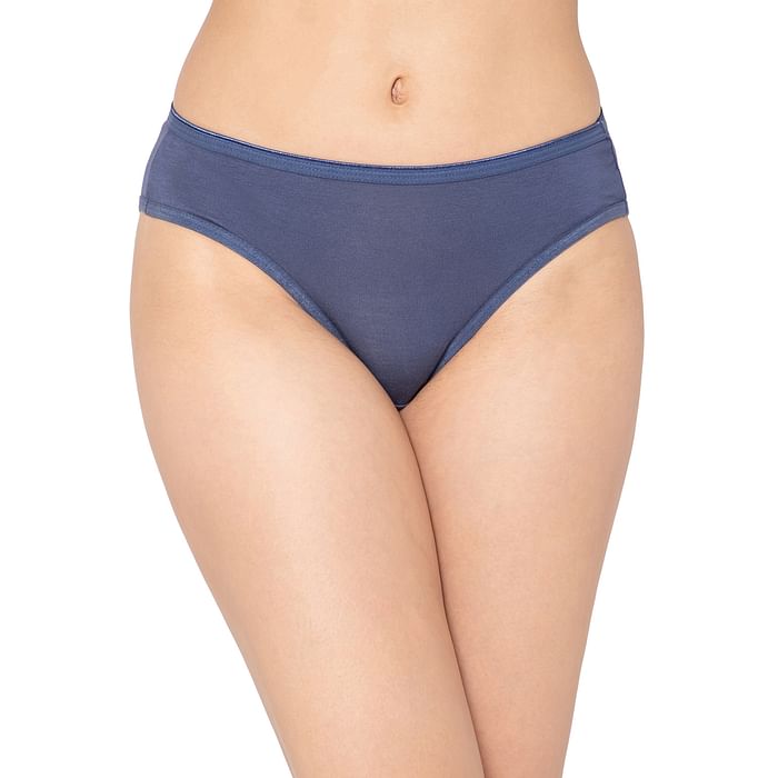 

Clovia Low Waist Bikini Panty in Dark Grey - Cotton - PN3211A05