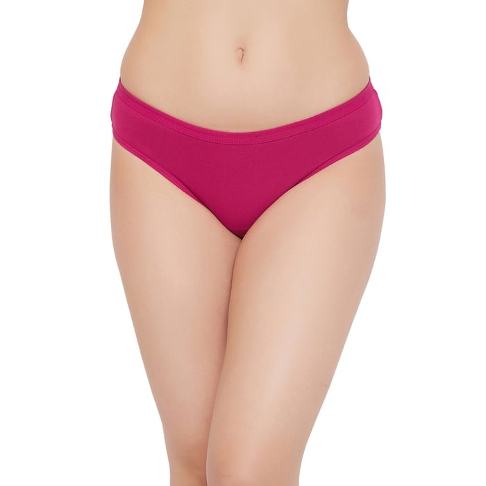 

Clovia Low Waist Bikini Panty in Dark Pink - Cotton - PN1219A14