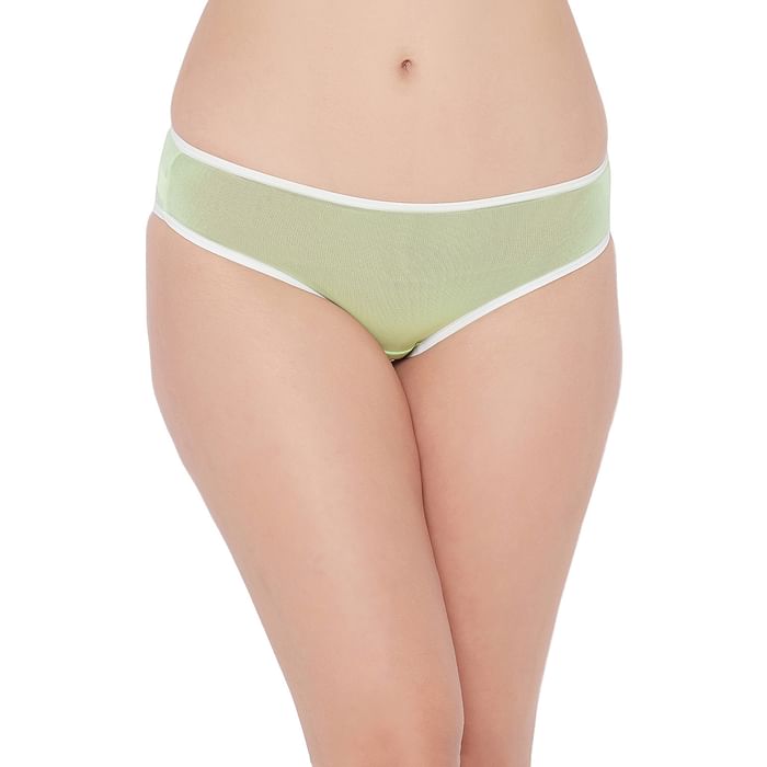 

Clovia Low Waist Bikini Panty in Lime Yellow - PN5101E11, Light green