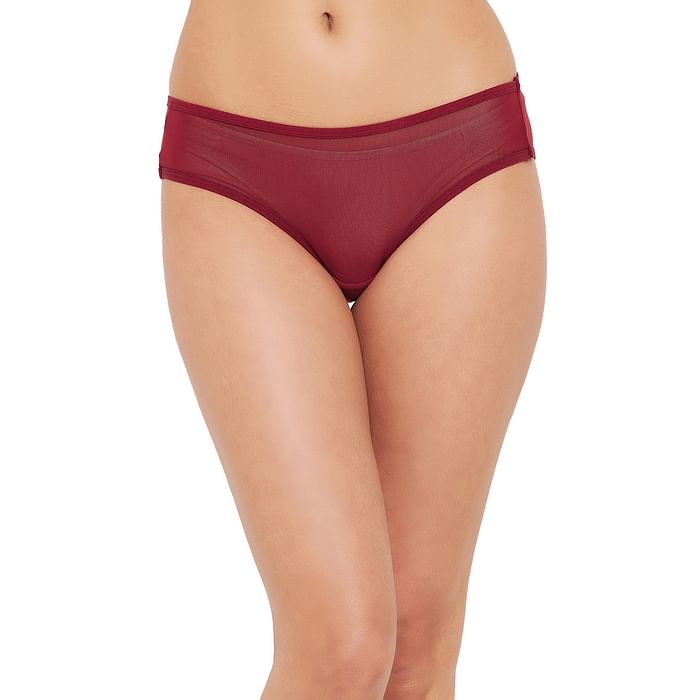 

Clovia Low Waist Bikini Panty in Maroon - PN5101W09