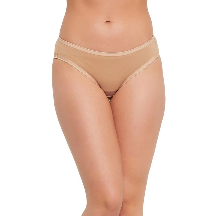 

Clovia Low Waist Bikini Panty in Nude Colour - Cotton - PN5032A24