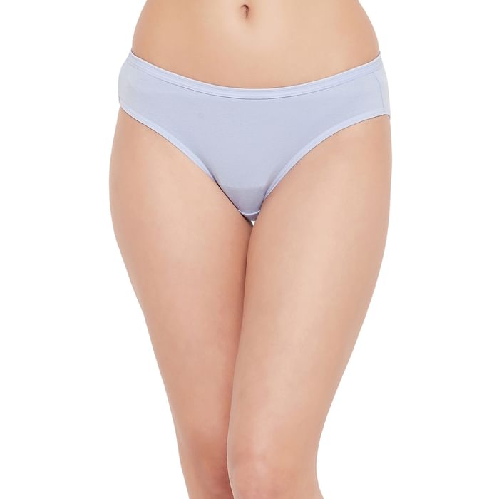 

Clovia Low Waist Bikini Panty in Periwinkle Blue - Cotton - PN3211A03, Light blue