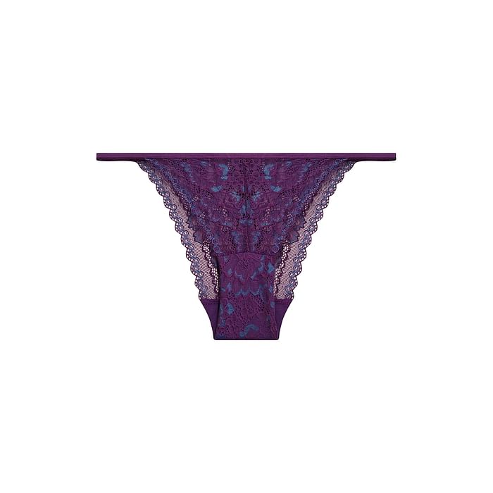 

Clovia Low Waist Bikini Panty in Purple - Lace - PN3176A15