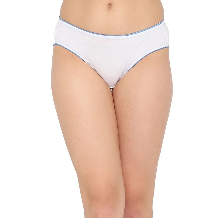 

Clovia Low Waist Bikini Panty in White - Cotton - PN5101M18