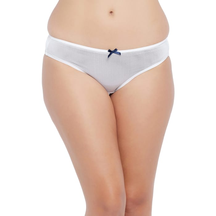 

Clovia Low Waist Bikini Panty in White - PN5101C18
