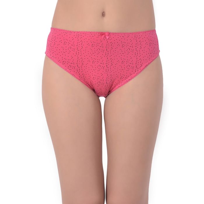 

Clovia Low Waist Bikini Printed Panty in Pink - Cotton - PN3465F14