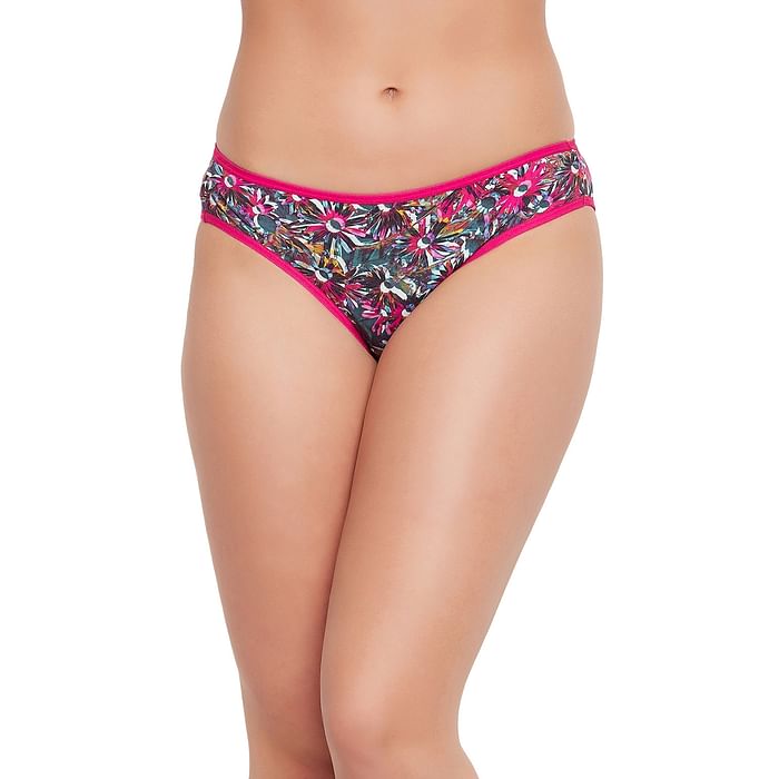 

Clovia Low Waist Floral Print Bikini Panty in Multicolour - PN2810B19