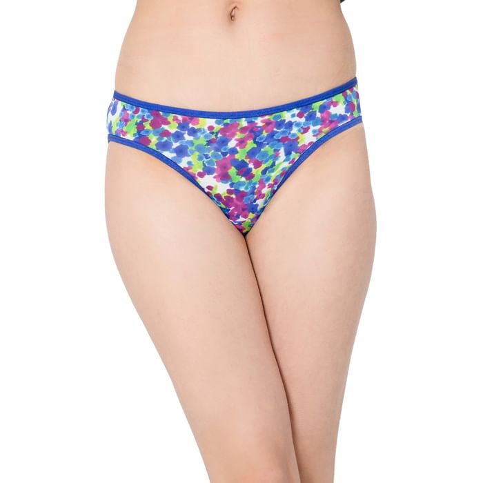 

Clovia Low Waist Floral Print Bikini Panty in Multicolour - PN2810D19