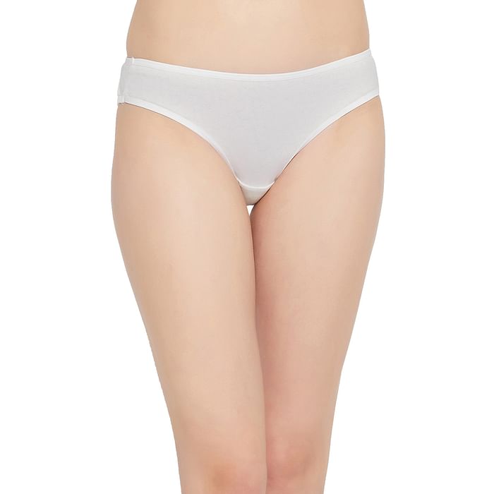 

Clovia Low Waist Floral Print Bikini Panty in White - Cotton - PN3465K18