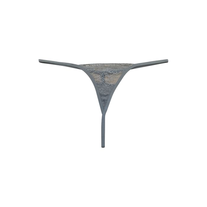 

Clovia Low Waist G-String in Grey- Lace - PN3245P05, Dark grey